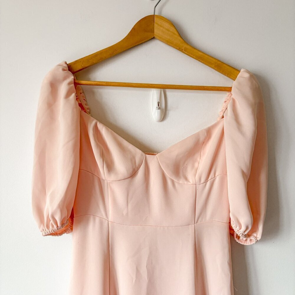 Aritzia Wilfred Novella Midi Dress Soft Pink Blush Size 0 - Picture 6 of 12